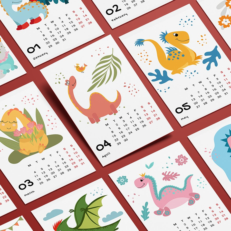 Dino 2024 Desk Calendar
