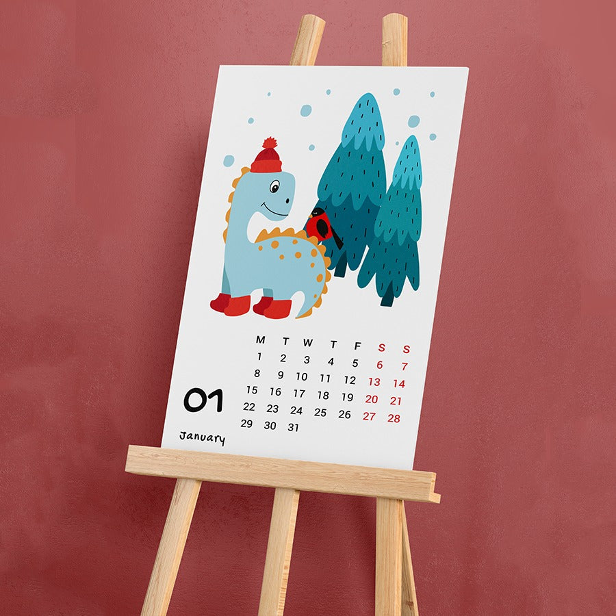 Dino 2024 Desk Calendar