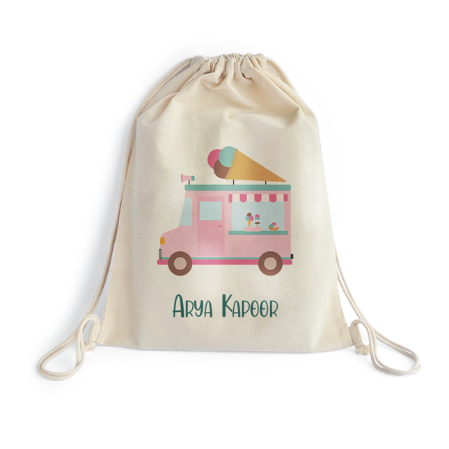 Ice Cream Truck - Drawstring Bags