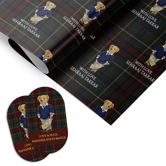 Beary Dapper (Gift Tags & Wrapping Papers Combo)