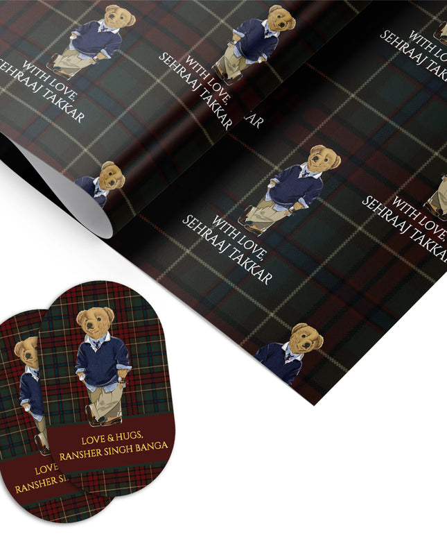 Beary Dapper (Gift Tags & Wrapping Papers Combo)