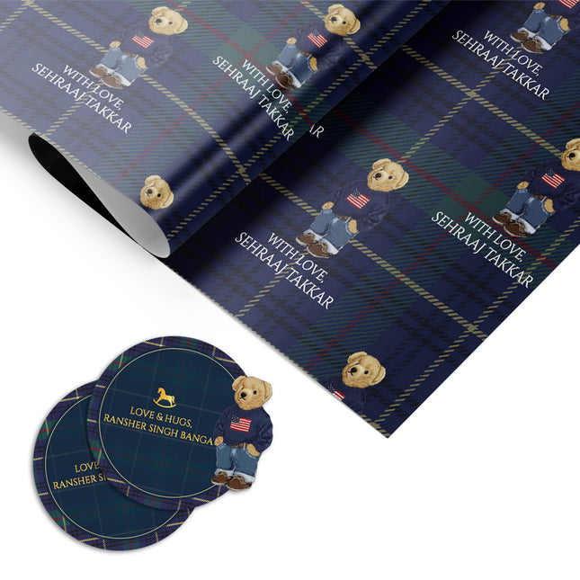 Gentle Bear (Gift Tags & Wrapping Papers Combo)