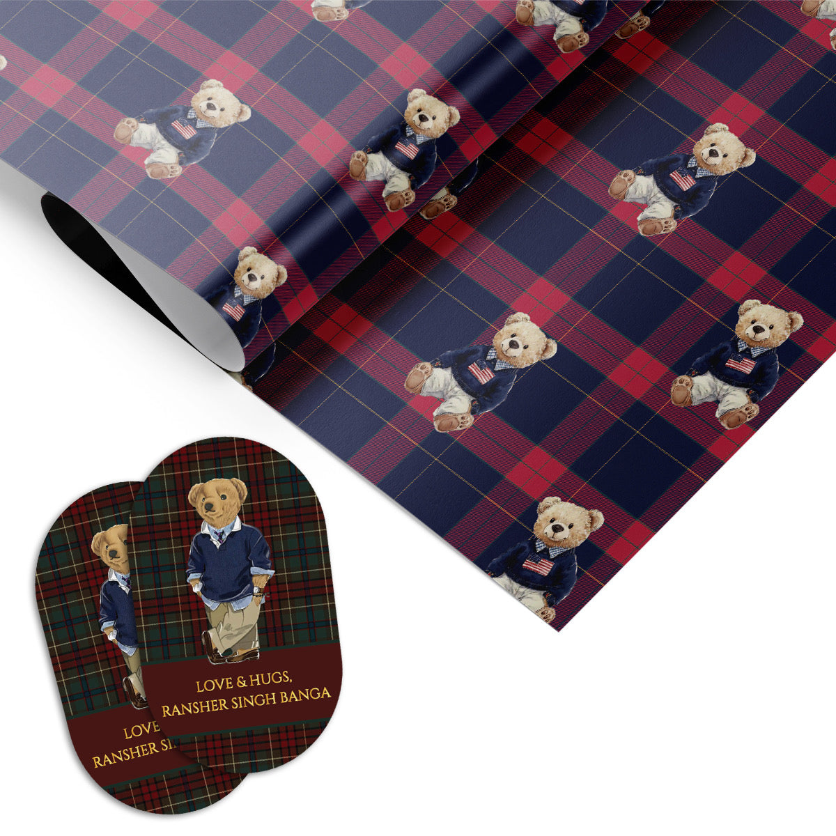 Beary Dapper (Gift Tags & Wrapping Papers Combo)