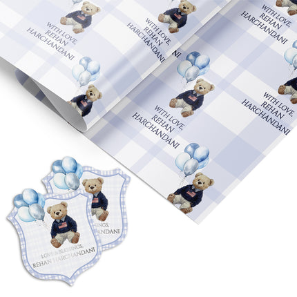 Beary Handsome (Gift Tags & Wrapping Papers Combo)