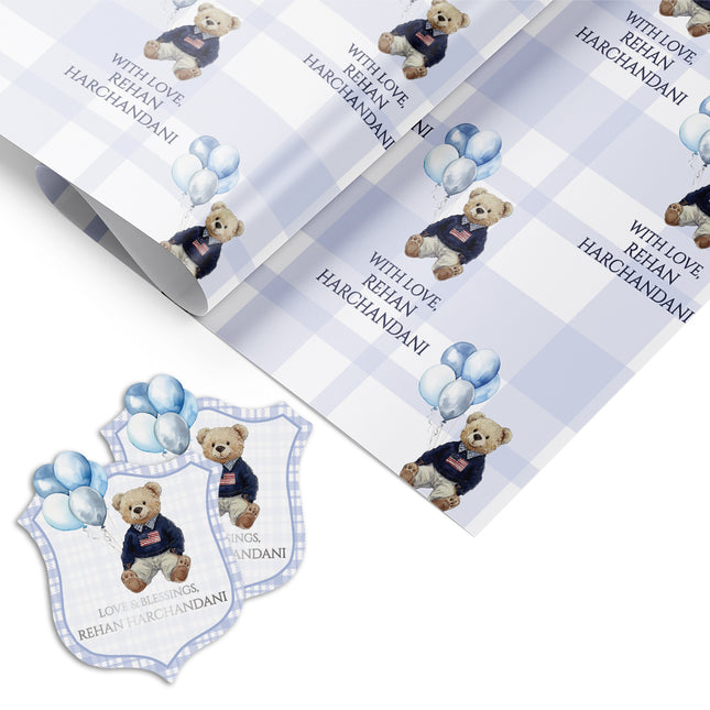 Beary Handsome (Gift Tags & Wrapping Papers Combo)