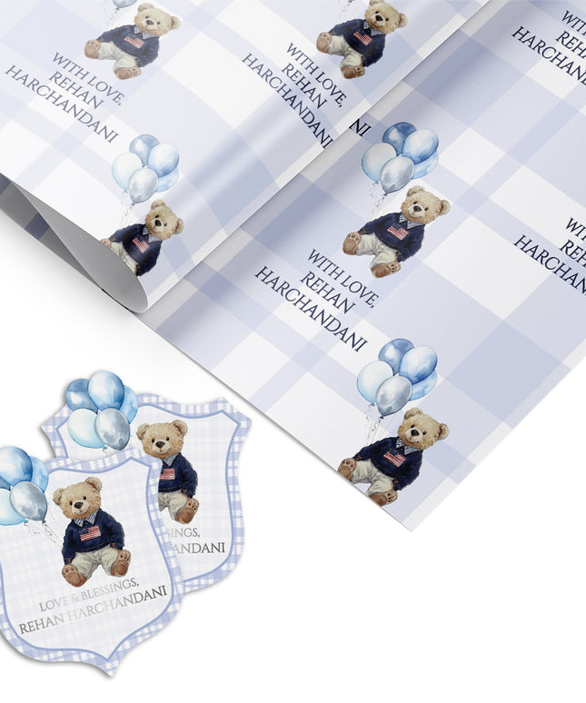 Beary Handsome (Gift Tags & Wrapping Papers Combo)