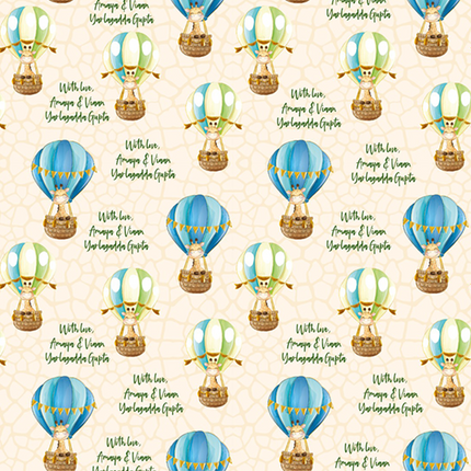 Giraffe Balloon Adventures - Wrapping Papers