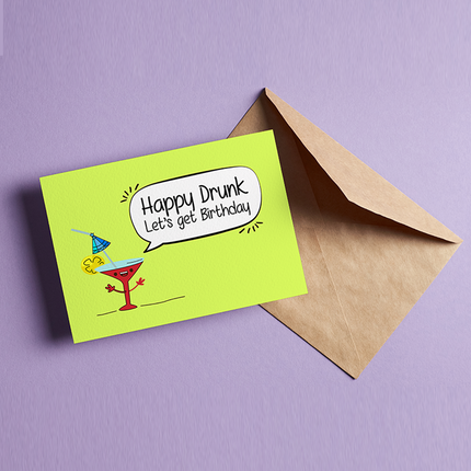 Happy Drunk - Greeting Cards