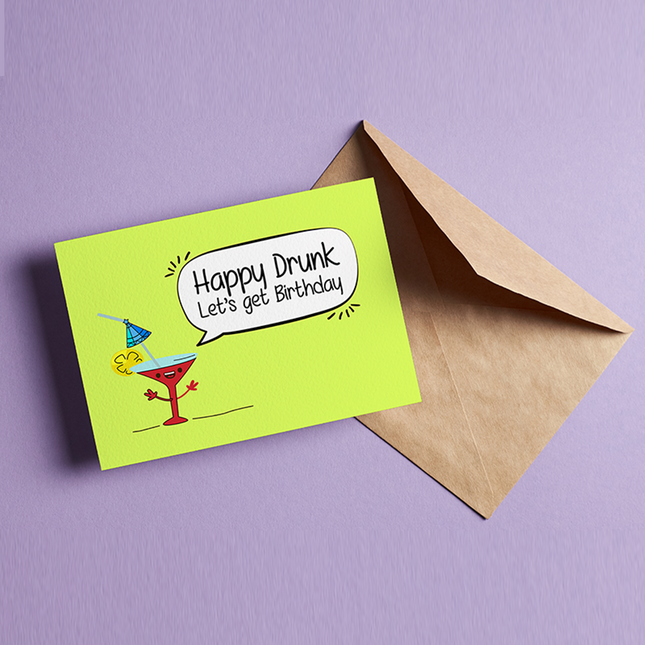 Happy Drunk - Greeting Cards