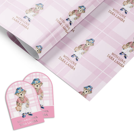 Little Miss Bear (Gift Tags & Wrapping Papers Combo)