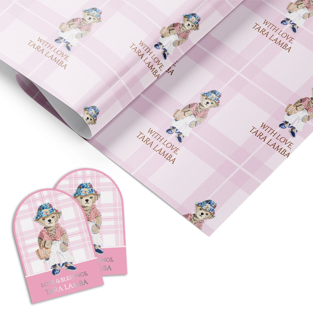 Little Miss Bear (Gift Tags & Wrapping Papers Combo)