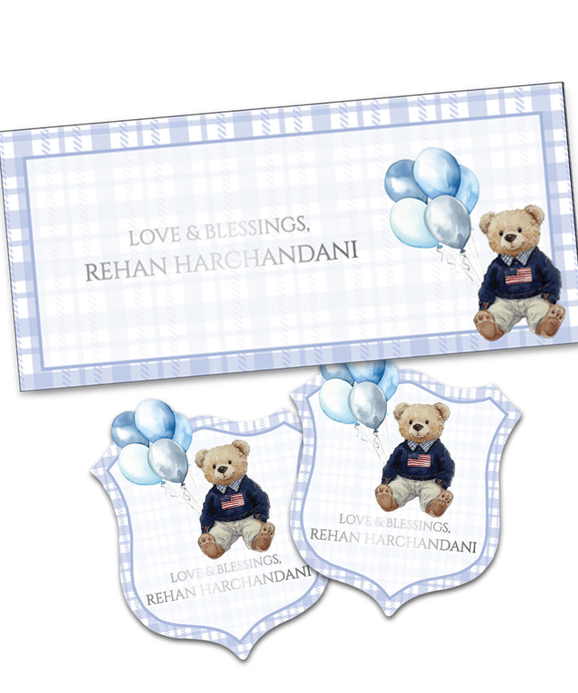 Beary Handsome (Gift Tags & Money Envelopes Combo)