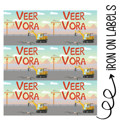 Tiny Builders - Iron on Labels