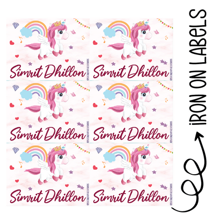 Unicorn Dreams - Iron on Labels