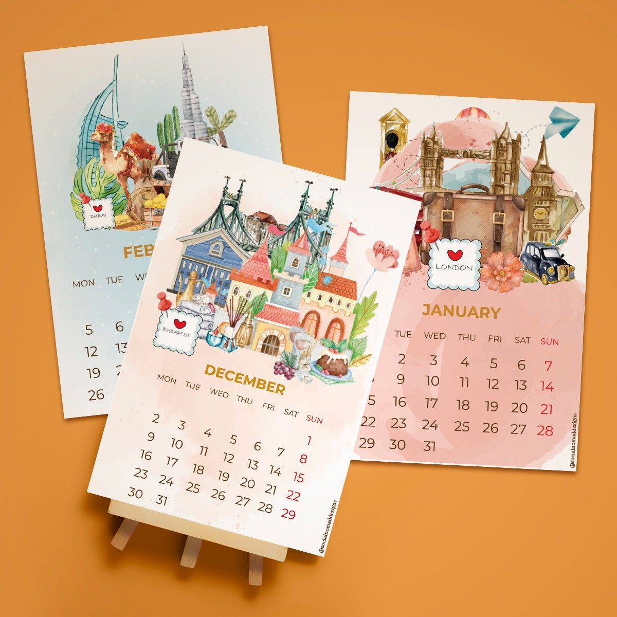 Wanderlust 2024 Desk Calendar