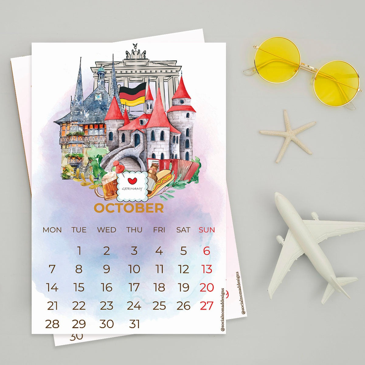 Wanderlust 2024 Desk Calendar