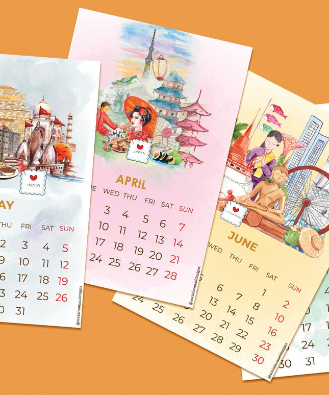 Wanderlust 2024 Desk Calendar