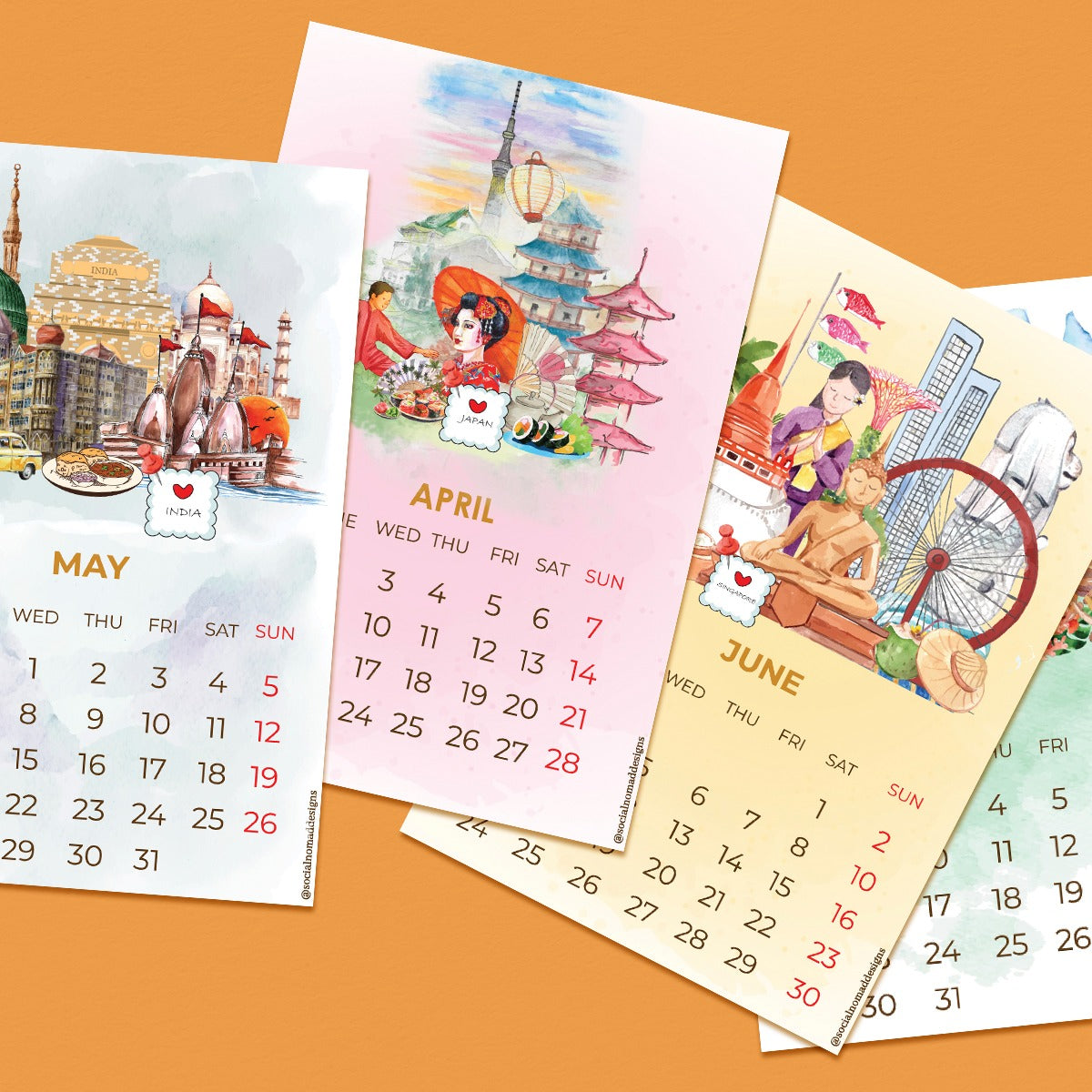 Wanderlust 2024 Desk Calendar