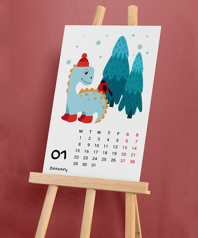 Dino 2024 Desk Calendar